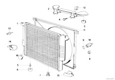 E30 324td M21 4 doors / Radiator/  Radiator Frame