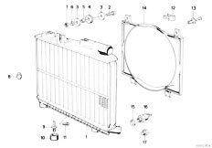 E30 320i M20 4 doors / Radiator/  Radiator Frame-3