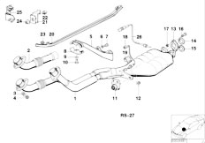 E32 730iL M30 Sedan / Exhaust System/  Exhaust Assembly With Catalyst