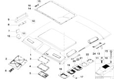 E38 750i M73 Sedan / Vehicle Trim/  Headlining Handle