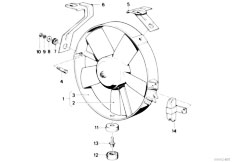 E30 325e M20 2 doors / Radiator/  Electric Additional Fan