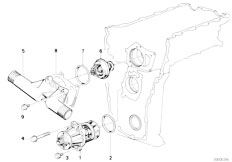 E36 318is M42 Sedan / Engine/  Waterpump Thermostat