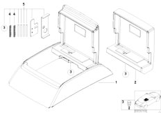 E38 L7 M73 Sedan / Vehicle Trim Console Monitor