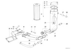 E34 524td M21 Sedan / Engine/  Lubrication System Oil Filter