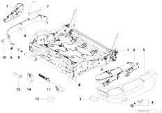 E38 730i M60 Sedan / Seats/  Bmw Sports Seat Frame Mechanical