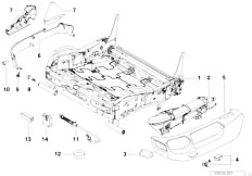 E38 728i M52 Sedan / Seats/  Bmw Sports Seat Frame Mechanical