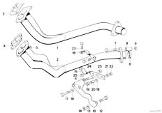 E21 318i M10 Sedan / Exhaust System/  Exhaust Pipe Front
