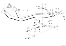E21 323i M20 Sedan / Exhaust System Exhaust Pipe Front