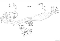 E34 525i M20 Sedan / Exhaust System/  Exhaust Assembly With Catalyst