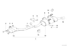 E30 318is M42 2 doors / Exhaust System Exhaust System Rear