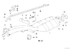 E34 M5 S38 Touring / Exhaust System Catalytic Converter Front Silencer