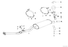 E30 320i M20 Cabrio / Exhaust System/  Exhaust System Rear