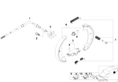 Z3 Z3 2.8 M52 Roadster / Brakes Parking Brake Brake Shoes