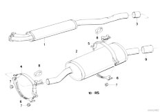 E30 324d M21 4 doors / Exhaust System Exhaust Assembly Without Catalyst