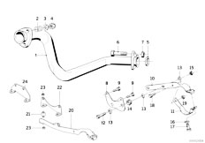 E30 324td M21 4 doors / Exhaust System Exhaust Pipe Front