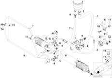 Z3 Z3 2.8 M52 Roadster / Steering Hydro Steering Oil Pipes
