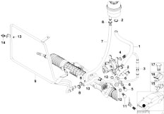 Z3 Z3 1.9 M44 Roadster / Steering/  Hydro Steering Oil Pipes