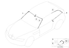 Z3 Z3 M3.2 S54 Coupe / Vehicle Trim/  Glazing Single Parts