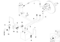 Z3 Z3 M3.2 S54 Roadster / Brakes Front Brake Pipe Dsc