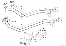 E30 320i M20 2 doors / Exhaust System/  Exhaust Pipe Front