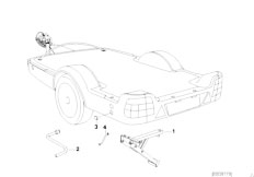 E36 M3 3.2 S50 Cabrio / Universal Accessories/  Trailer Rear Supports