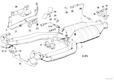 E32 750iL M70 Sedan / Exhaust System Exhaust Assembly With Catalyst