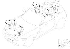 E85 Z4 2.5i N52 Roadster / Front Axle Headlight Vertical Aim Control Sensor