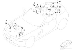 E85 Z4 M3.2 S54 Roadster / Front Axle/  Headlight Vertical Aim Control Sensor