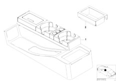 E36 325i M50 Sedan / Vehicle Trim/  Multifunctional Oddments Tray