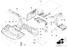 E39 525d M57 Sedan / Vehicle Trim/  Sound Insulating Front-2