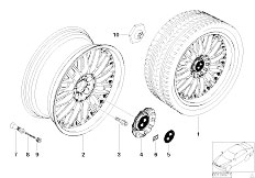 E85 Z4 3.0i M54 Roadster / Wheels/  Bmw Compound Wheel M Cross Spoke 101