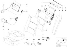 E38 L7 M73 Sedan / Seats/  Seat Rear El Adjustable