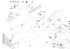 E38 725tds M51 Sedan / Engine/  Intake Manifold Supercharg Air Duct Agr