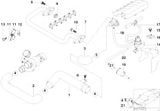 E39 525td M51 Sedan / Engine Intake Manifold Supercharg Air Duct Agr