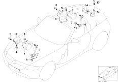 E85 Z4 2.2i M54 Roadster / Rear Axle/  Headlight Vertical Aim Control Sensor