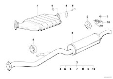 E34 524td M21 Sedan / Exhaust System/  Diesel Catalyst