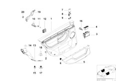 E38 740i M62 Sedan / Vehicle Trim/  Door Trim Panel Rear Side Airbag