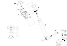 E39 540i M62 Touring / Rear Axle/  Single Components For Rear Spring Strut