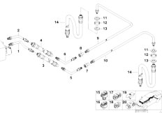 E39 525td M51 Sedan / Brakes/  Rear Brake Pipe Asc Dsc