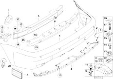 E46 M3 CSL S54 Coupe / Vehicle Trim M Rear Bumper Trim