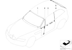 Z3 Z3 3.0i M54 Coupe / Vehicle Trim/  Glazing