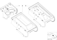 E38 L7 M73N Sedan / Vehicle Trim/  Rear Centre Console Insert Rear