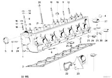 E30 324d M21 4 doors / Engine Cylinder Head-2