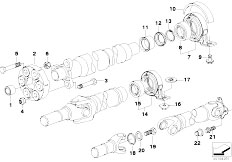 E46 320d M47 Touring / Drive Shaft/  Drive Shaft Cent Bearing Universal Joint