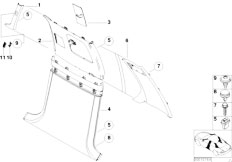 E38 L7 M73N Sedan / Vehicle Trim/  Trim Panel A B C Column