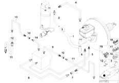 E38 740iL M62 Sedan / Brakes/  Front Brake Pipe Dsc