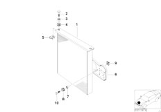 E36 318i M43 Cabrio / Heater And Air Conditioning/  Air Condit Condenser And Mounting Parts