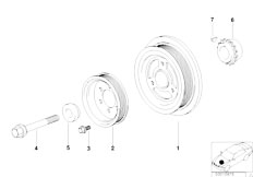 E36 316i 1.9 M43 Compact / Engine/  Belt Drive Vibration Damper