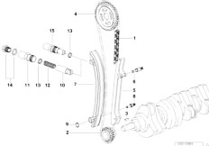 E36 325i M50 Cabrio / Engine/  Timing Timing Chain Lower P