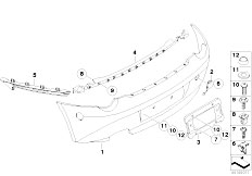 E85 Z4 2.2i M54 Roadster / Vehicle Trim/  Bumper Trim Panel Rear